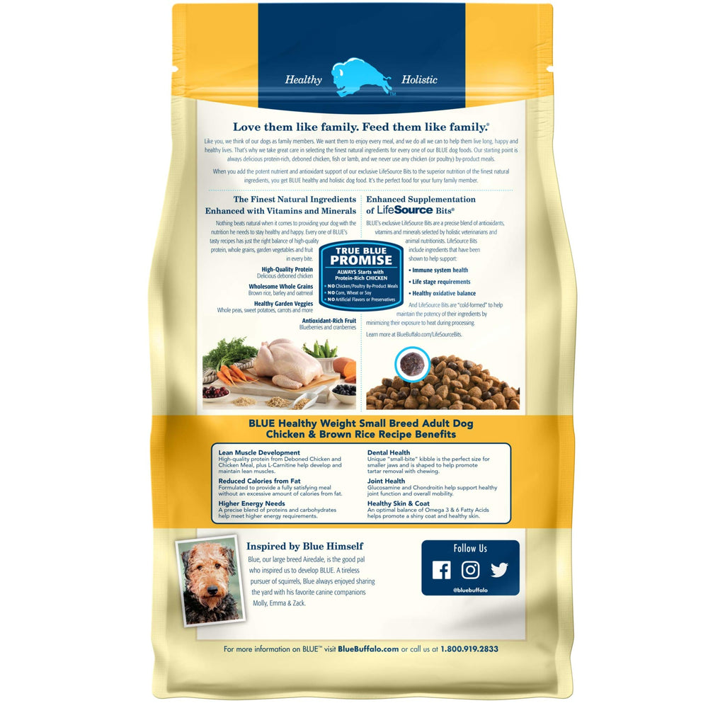 Natural Small Breed Healthy Weight Dry Dog Food Chicken and Brown Rice 6-lb R880281