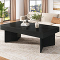 47" Black Wood Rectangle Coffee Table K771843