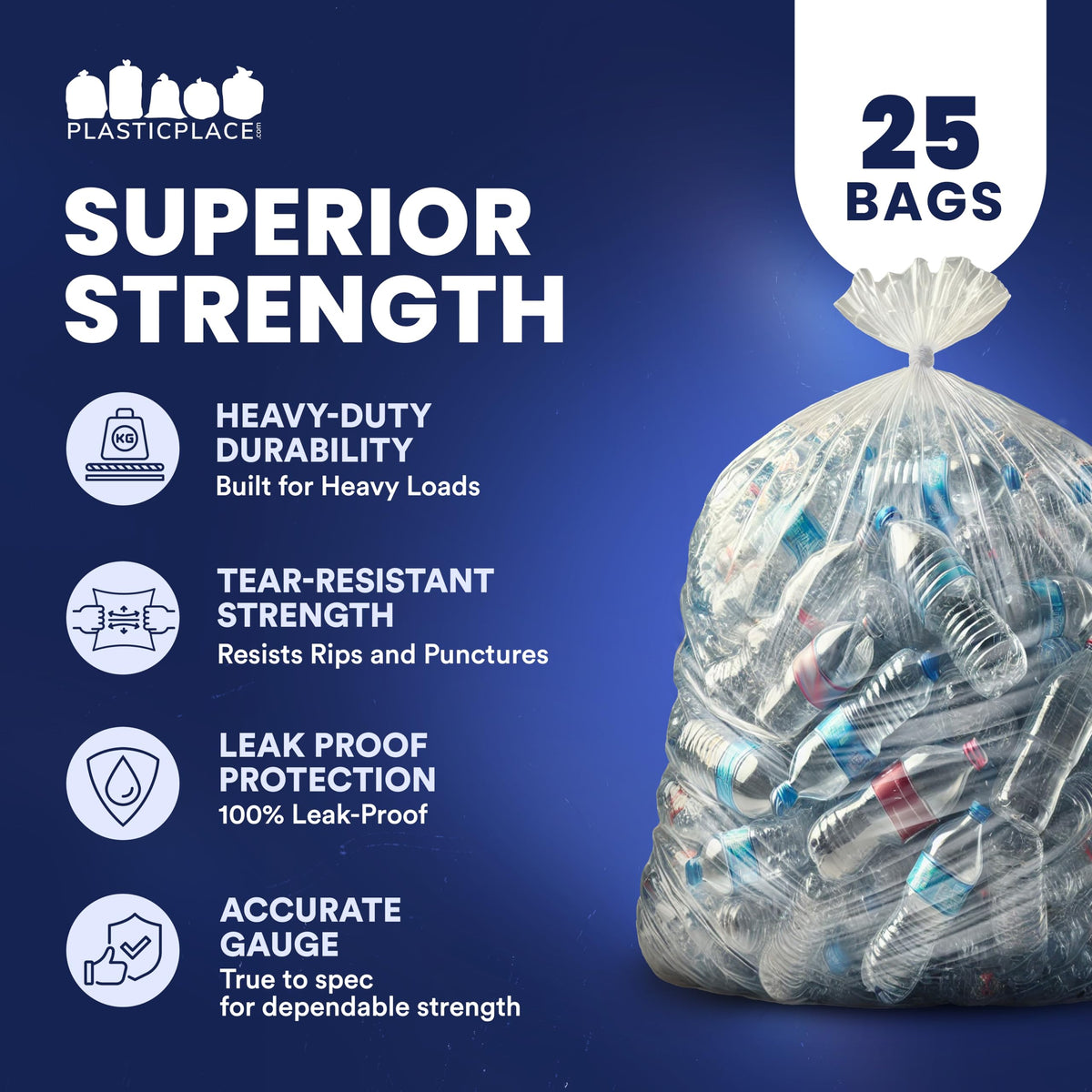 95-96 Gallon Garbage Can Liners, 25 Count M455134