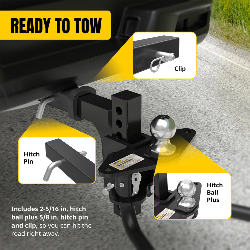 Weight Distribution Hitch with Sway Control Kit, 11,500 lb Capacity, Black Z53613