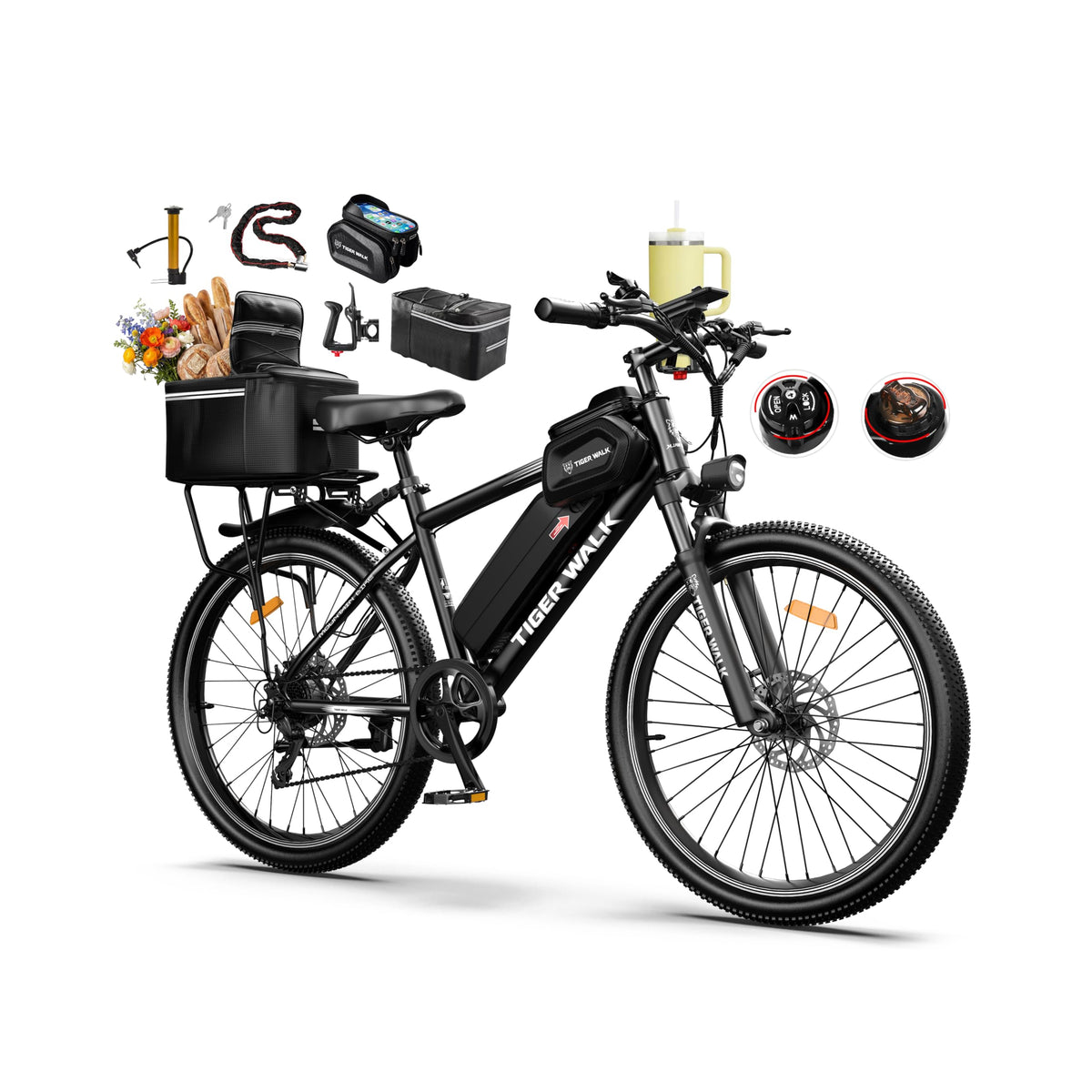 26" Electric Mountain Bike 48V 10Ah 7-Speed Q8532