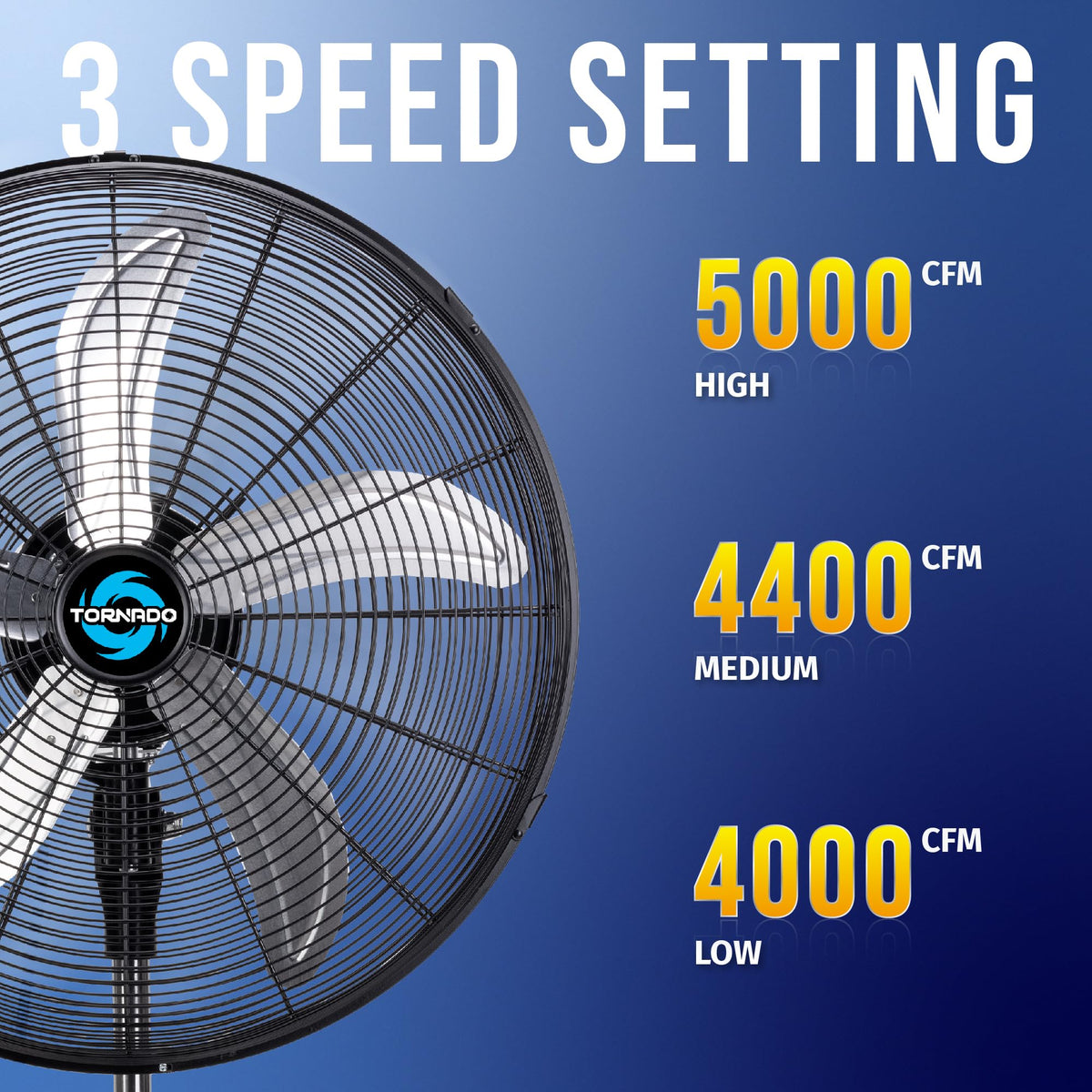 20 Inch High Velocity Oscillating Pedestal Fan V22255