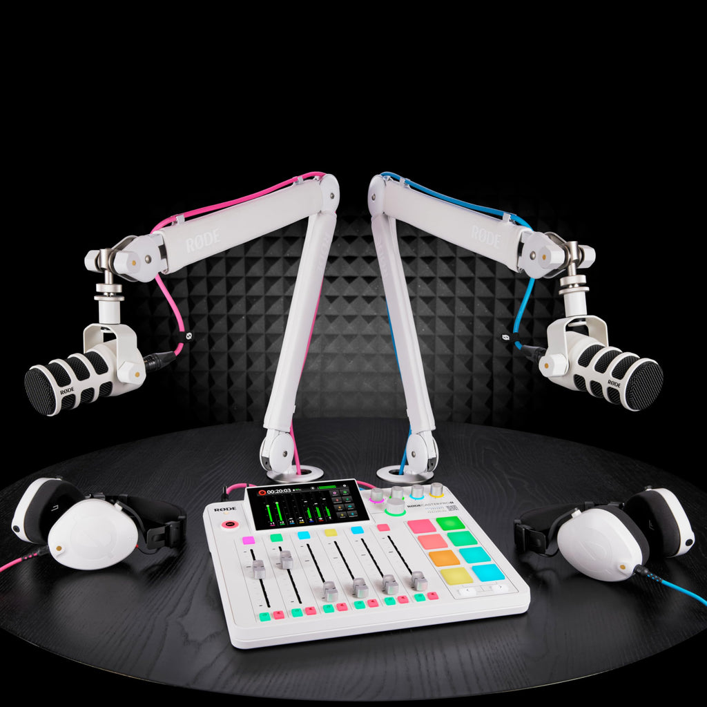 White Cardioid Dynamic Broadcast Microphone with XLR Cable A36582