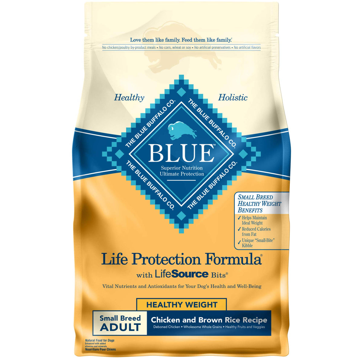 Natural Small Breed Healthy Weight Dry Dog Food Chicken and Brown Rice 6-lb R880281