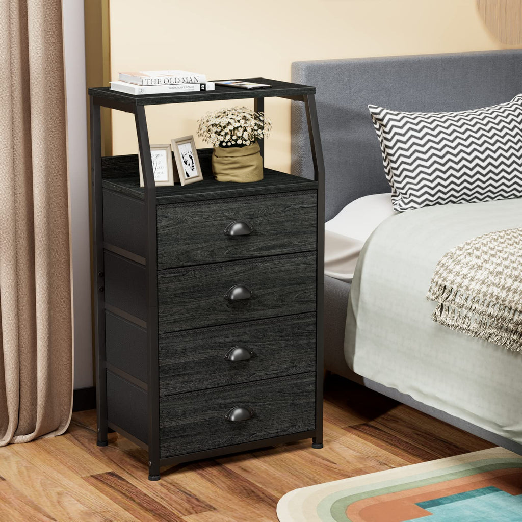 Tall Nightstand with Fabric Drawer B625157