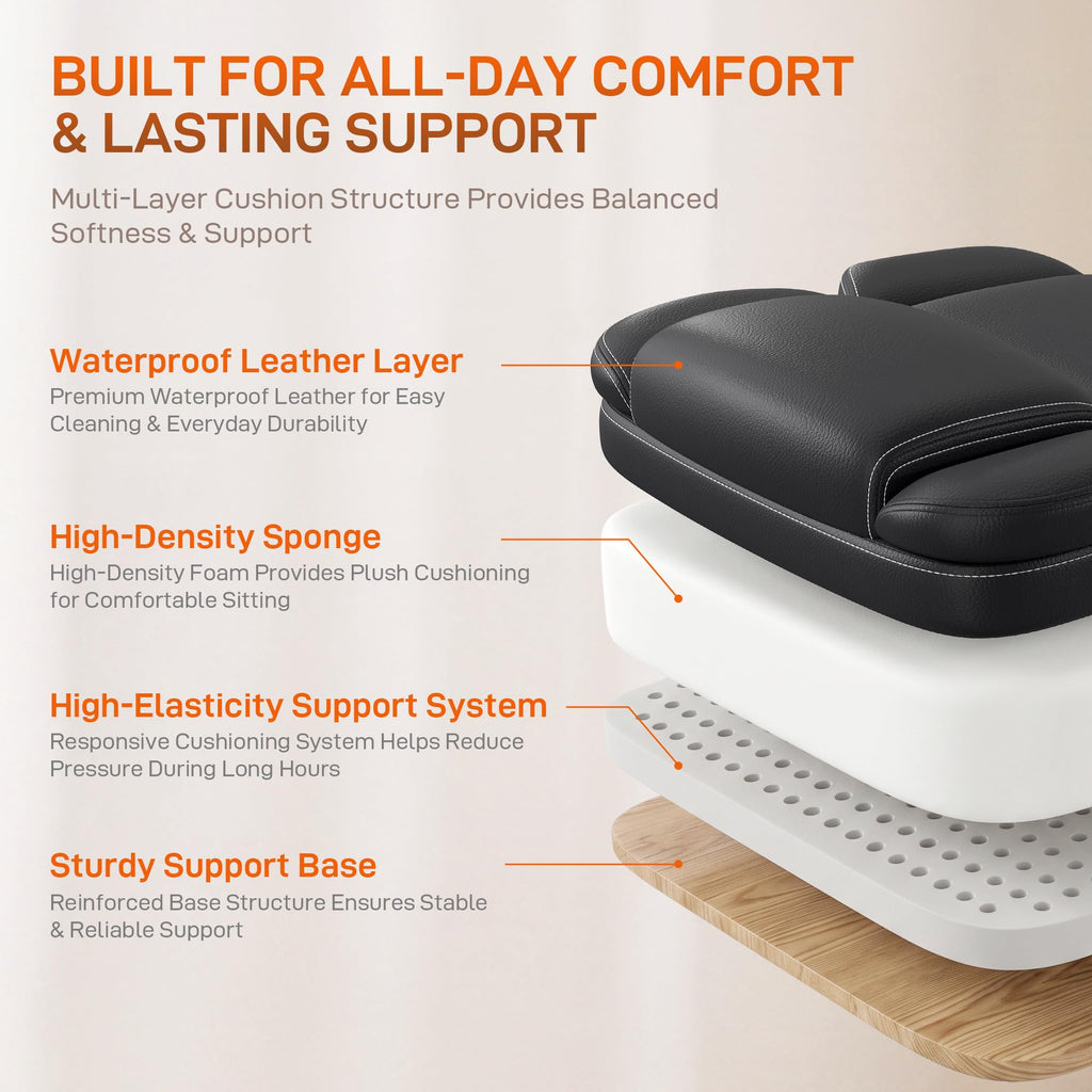 Black Ergonomic Office Chair with Foot Rest Z570