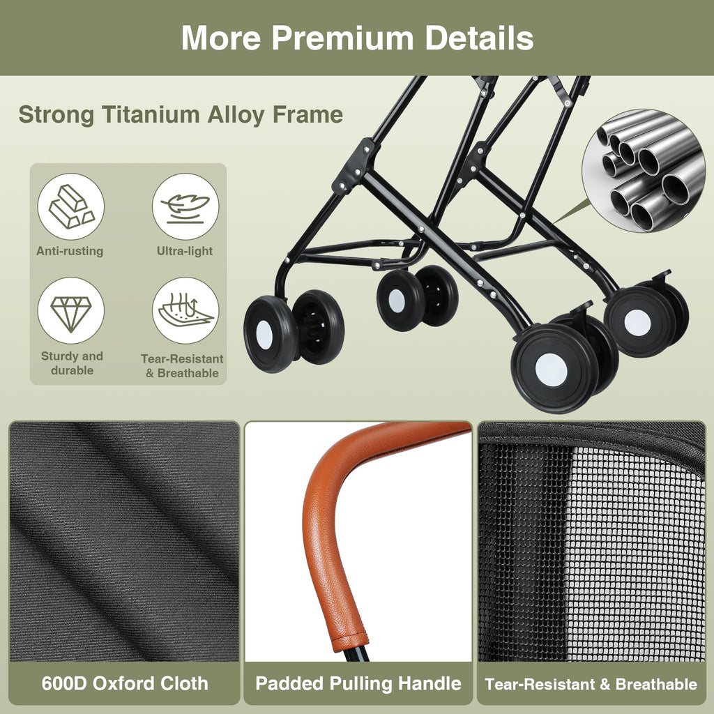 Double Pet Stroller with 4 Lockable Wheels E452268