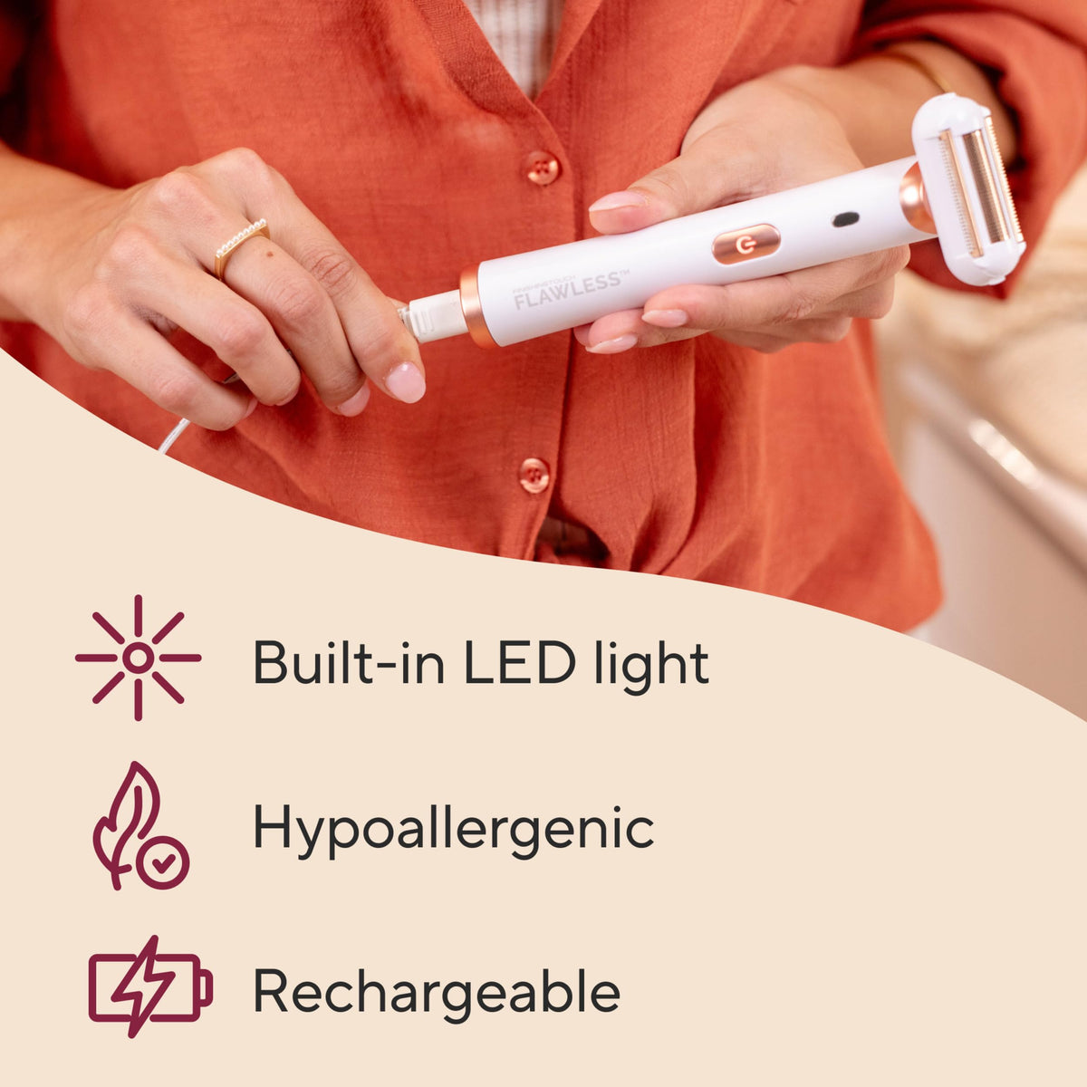 Electric Razor for Women with LED Light E138467