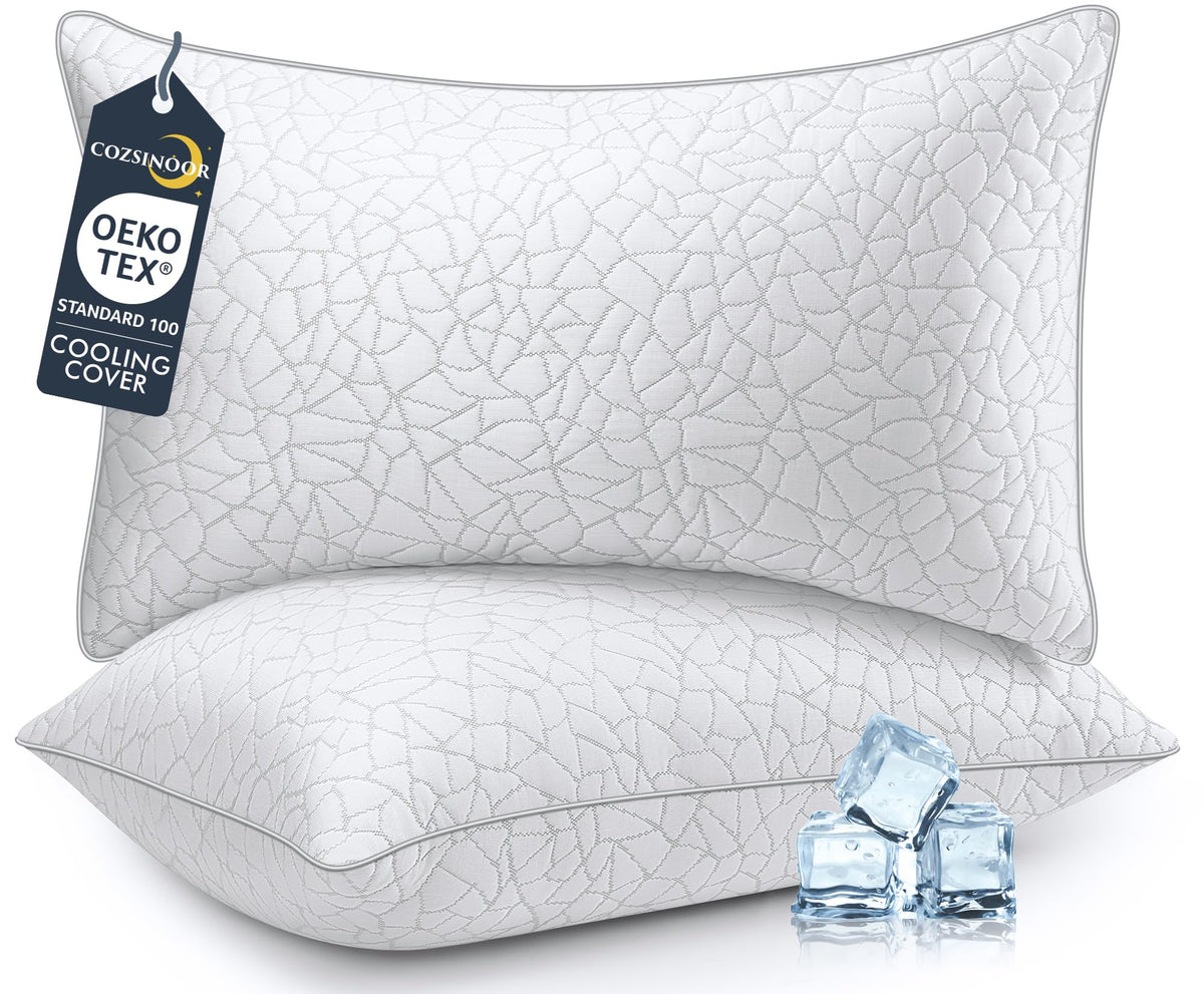 King Size Down Alternative Pillows Set of 2 Microfiber O88784