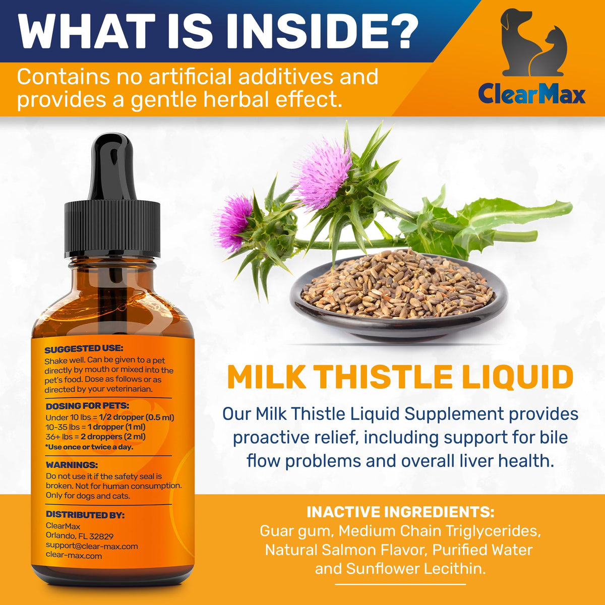 Milk Thistle for Dogs & Cats, 2 Oz I6497