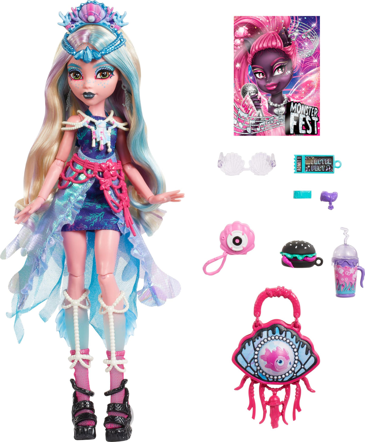 Monster High Doll with Glam Outfit & Accessories F63701
