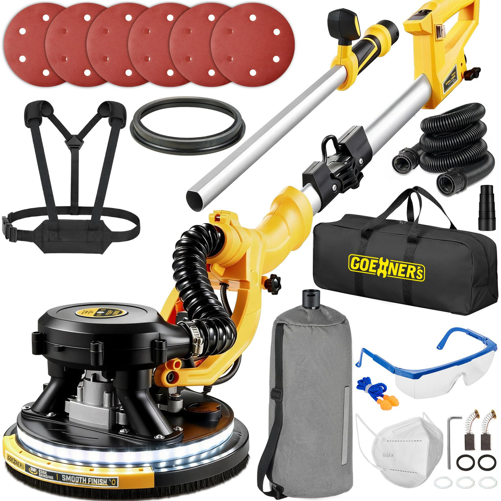 950W Electric Drywall Sander with Vacuum Dust Collector B942759