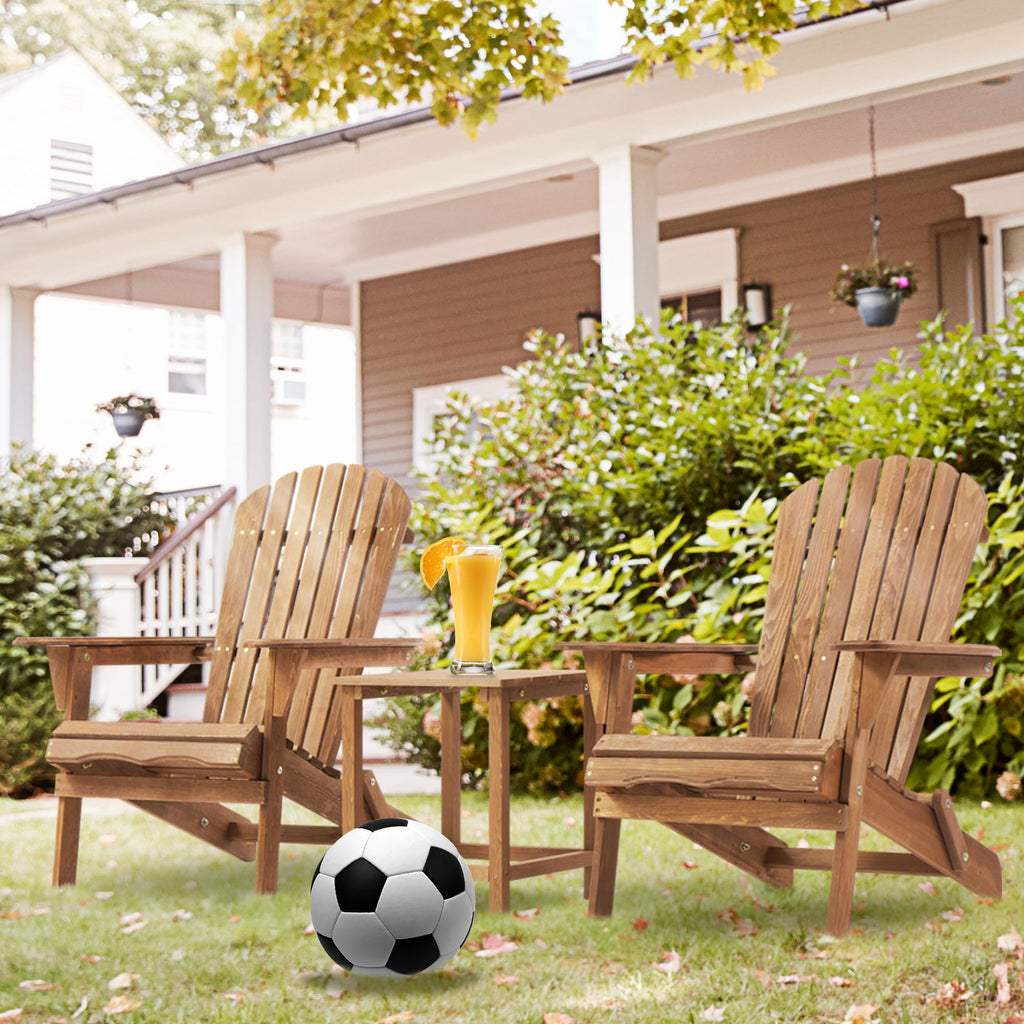 Adirondack Chair Set of 2 Wooden Folding Outdoor Chair O25754