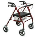 Foldable Bariatric Rollator Walker with Seat, Red O132