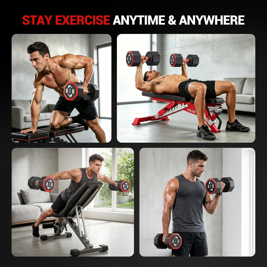 Adjustable Dumbbell Set 10/15/20/25 lb R240730