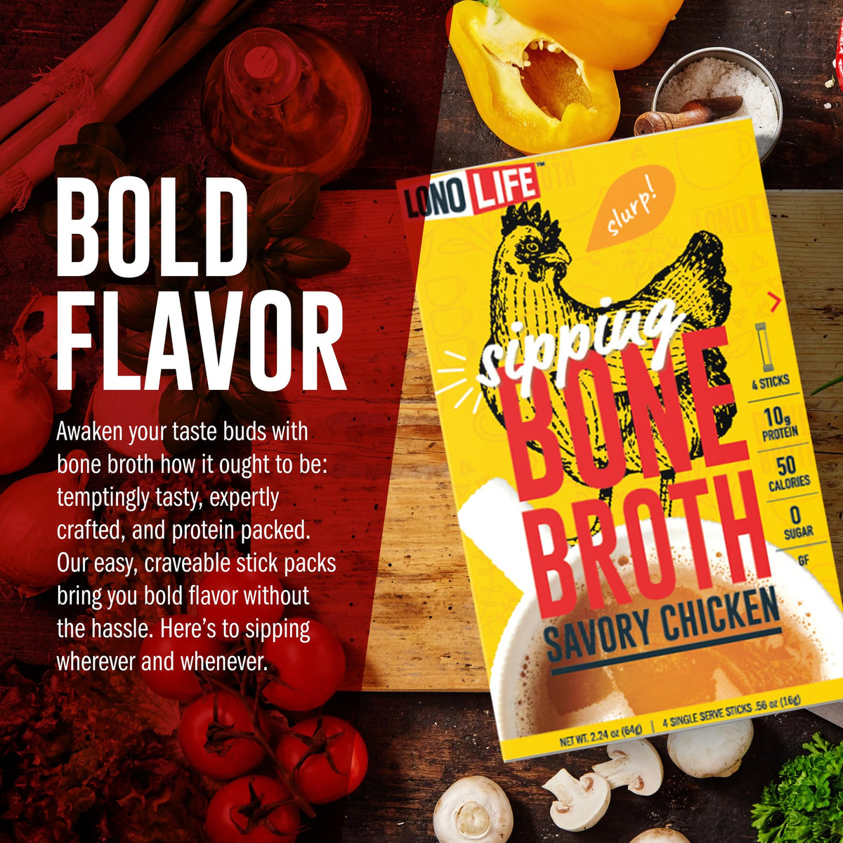 Chicken Bone Broth Powder Mix 8oz V44441