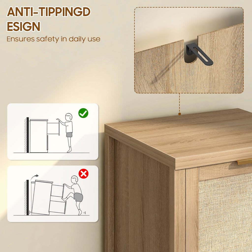 2-Drawer Rattan File Cabinet H49254