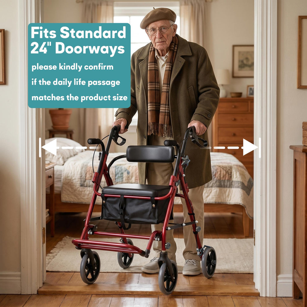 2-in-1 Rollator Walker with Seat F831540