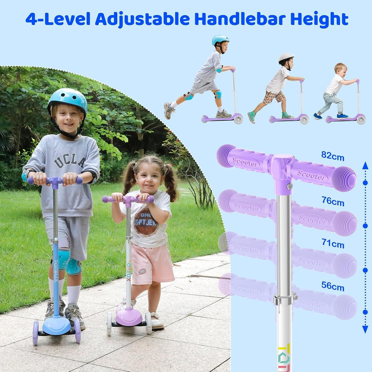 Kids 3-Wheel Scooter with Light-Up Wheels N23703