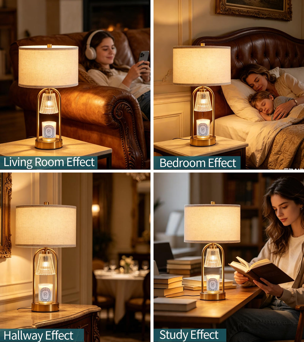 2 in 1 Gold Candle Warmer and Table Lamp R99438