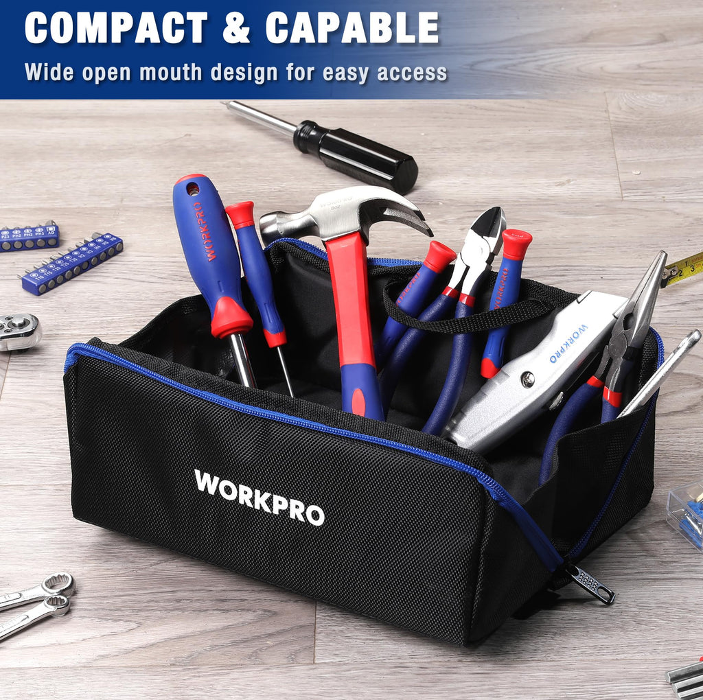 10" Wide Mouth Zipper Utility Tool Bag T40145