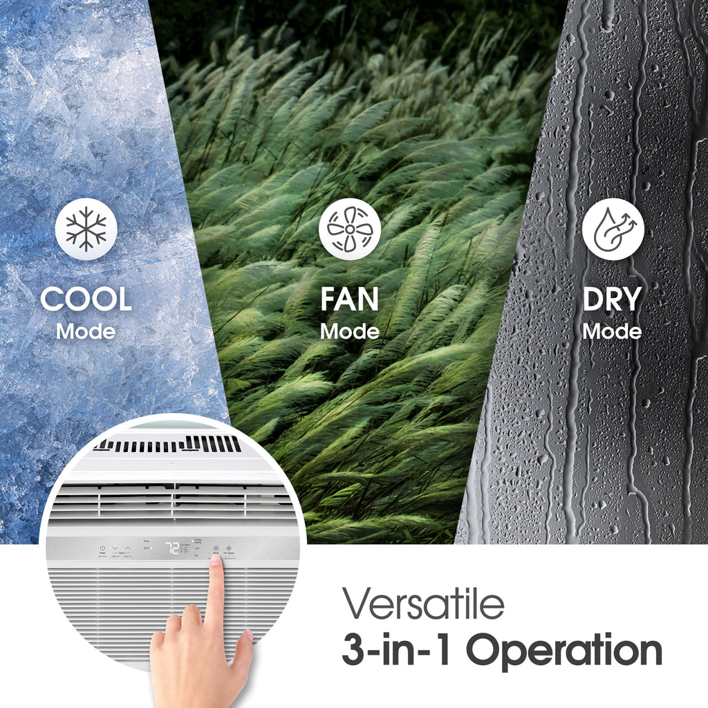 8000 BTU White Window Air Conditioner H30994