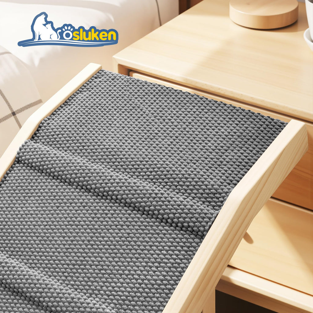 Foldable Dog Ramp with Platform 6 Adjustable Heights Z57624