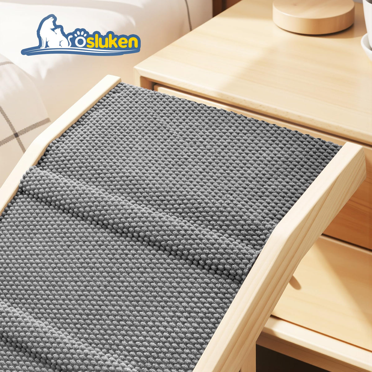 Foldable Dog Ramp with Platform 6 Adjustable Heights Z57624