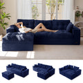 104-Inch L-Shaped Couch with Ottoman L4090