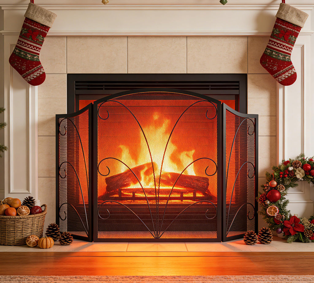 Arched Wrought Iron Fireplace Screen X82509