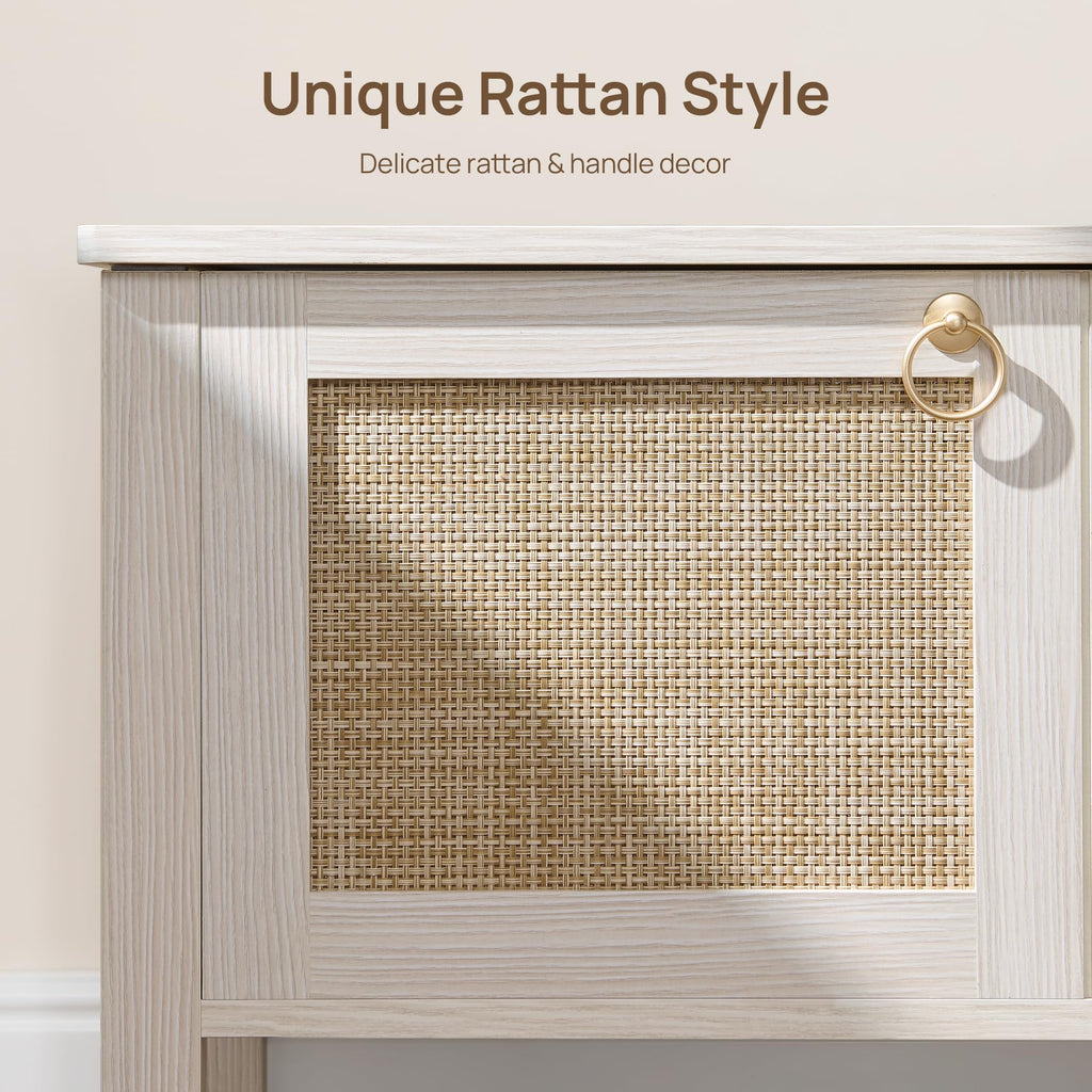 Rattan Storage Bench with 2 Safety Hinges N971428