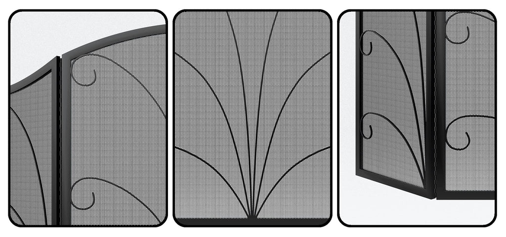 Arched Wrought Iron Fireplace Screen X82509