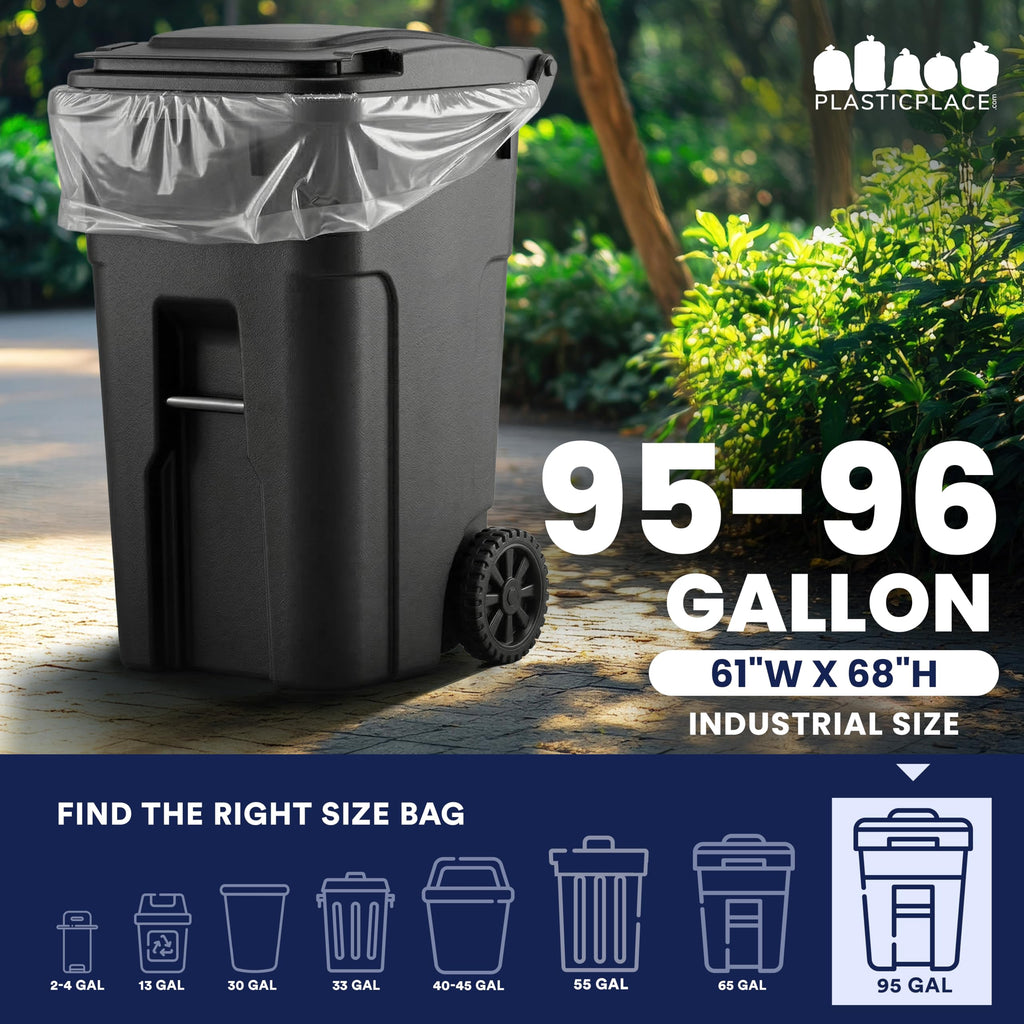 95-96 Gallon Garbage Can Liners, 25 Count M455134